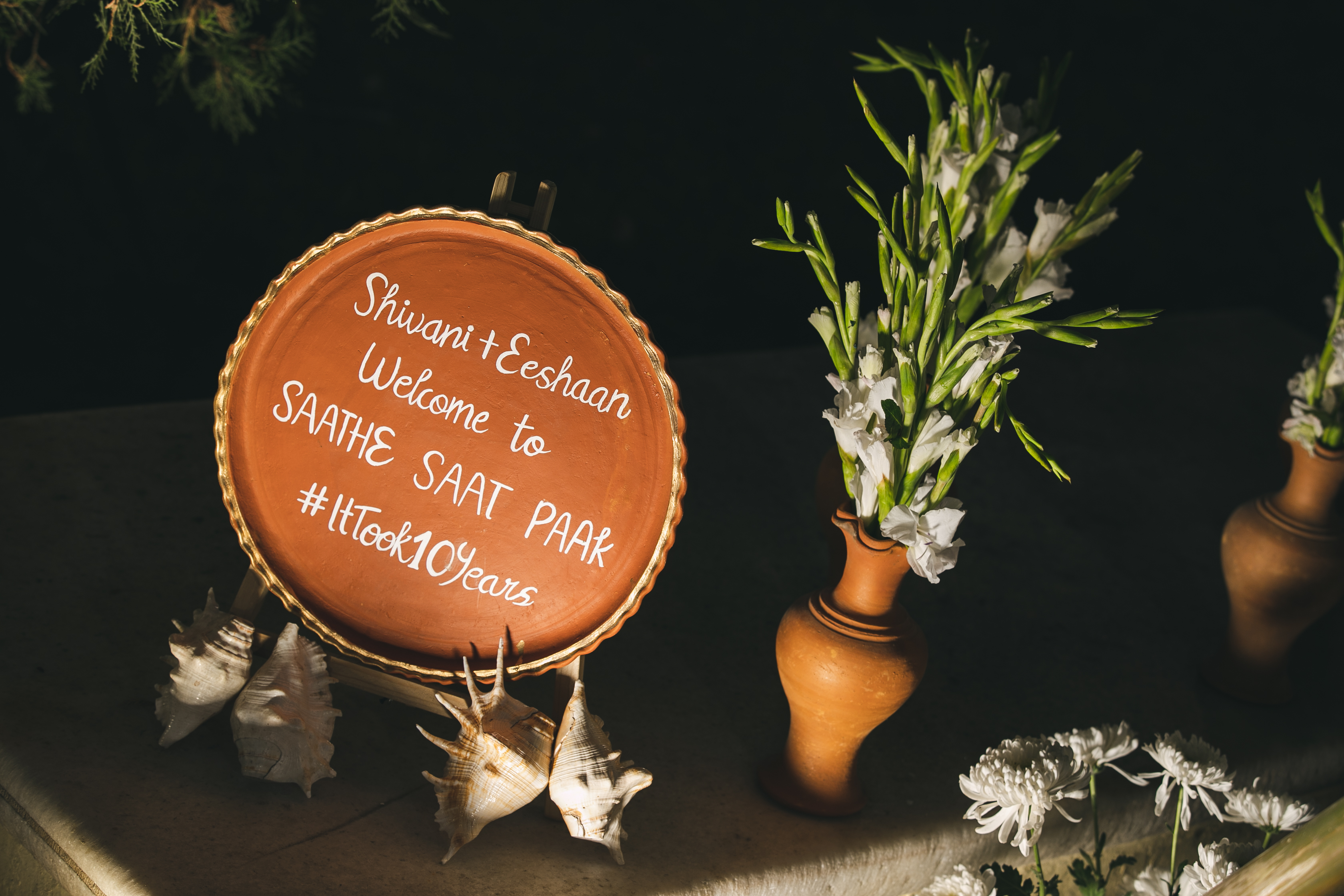 Nature inspired eco friendly wedding decor with earthy tones